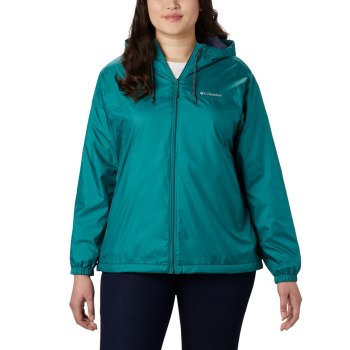 Columbia Jas Dames, Flash Forward Lined Windbreaker Plus Size LichtGroen Donkerblauw, 67GTIBVFN